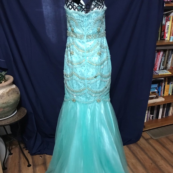 Madison James Aqua fit and flare sz 10 - Picture 3 of 7